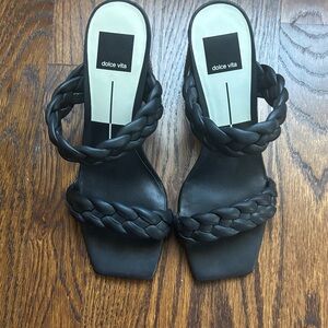 Dolce Vita Black Braided Sandals for Women